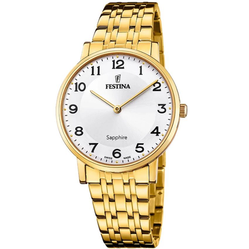 Festina F20046/1 Swiss Made Acero Klassik Herrenuhr