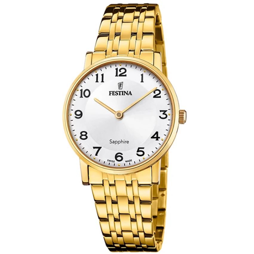 Festina F20048/1 Swiss Made Acero Klassik Damenuhr