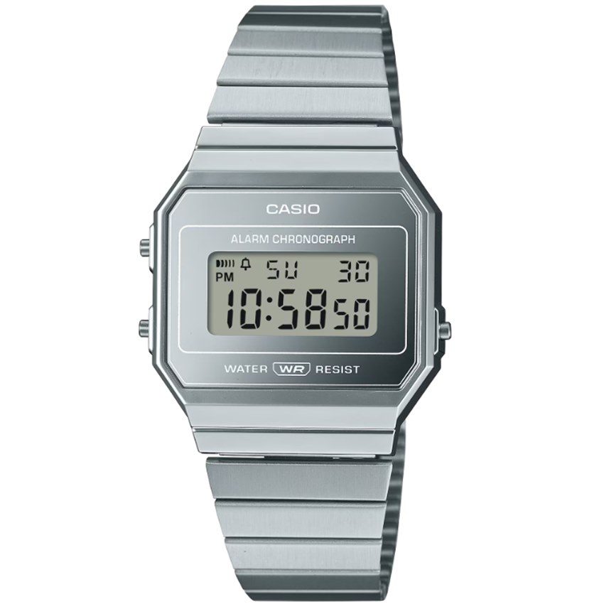 CASIO - Digitaluhr, Vintage Iconic, 35mm, Silber