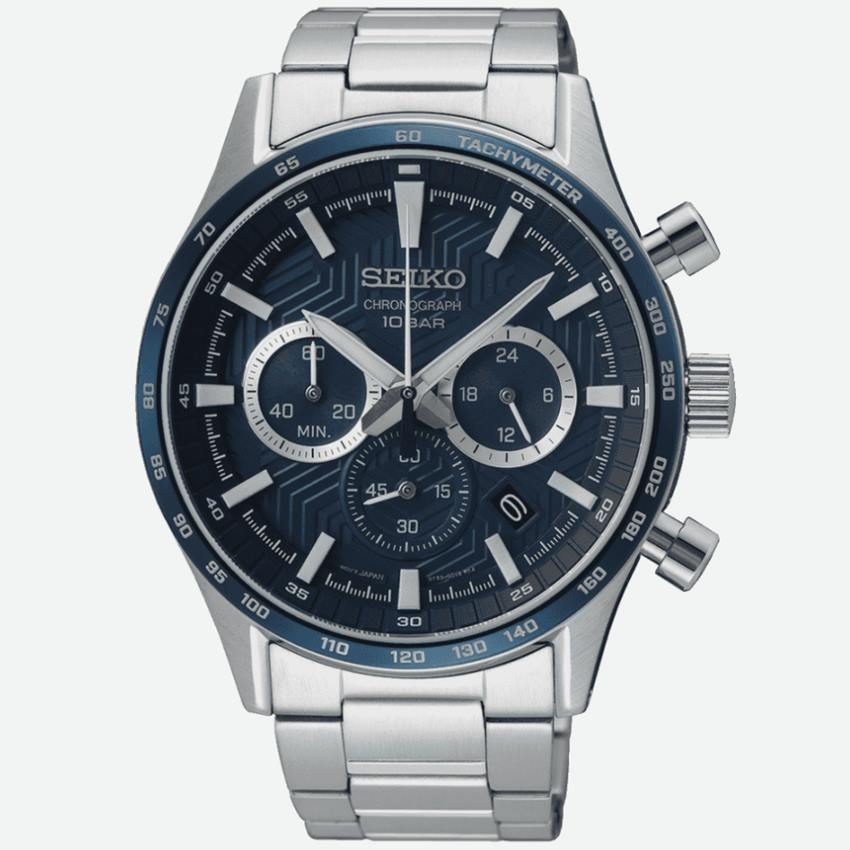 Seiko - Chronograph Uhr, Conceptual Series, 43mm, Silber