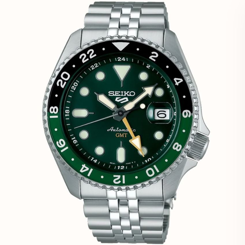 Seiko - Automatikuhr, 5 Sports GMT, 42mm, Grau