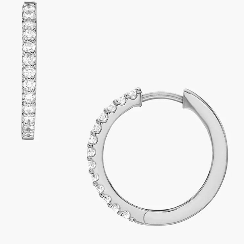 Fossil - Creolen, Jewelry, 18mm, Silber