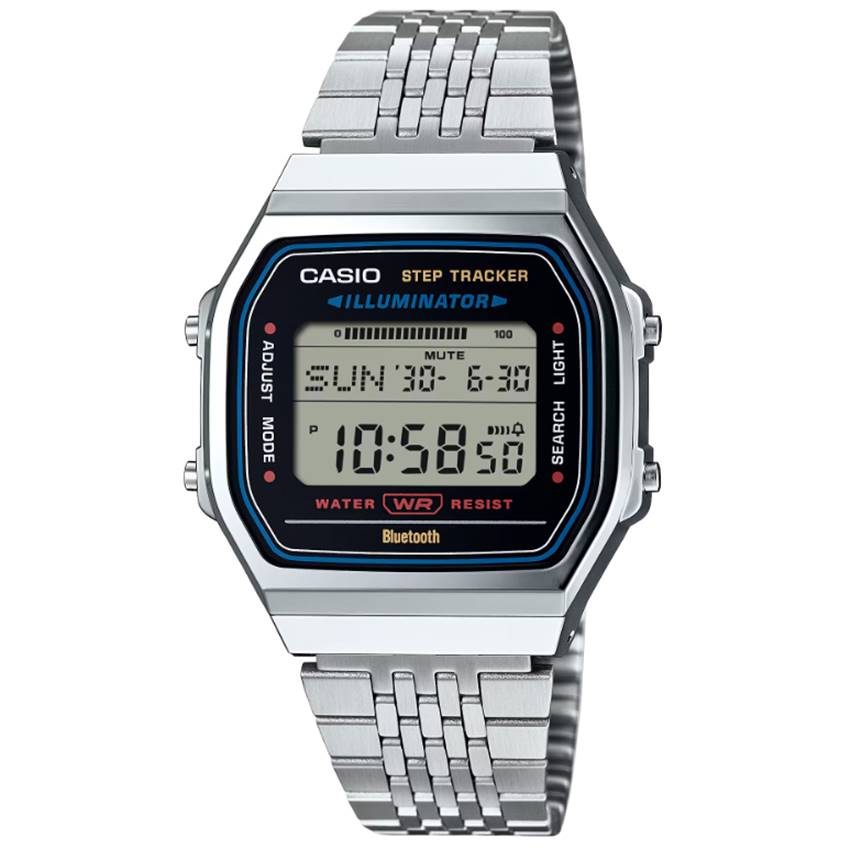 CASIO - Digitaluhr, Vintage Iconic, 41mm, Silber