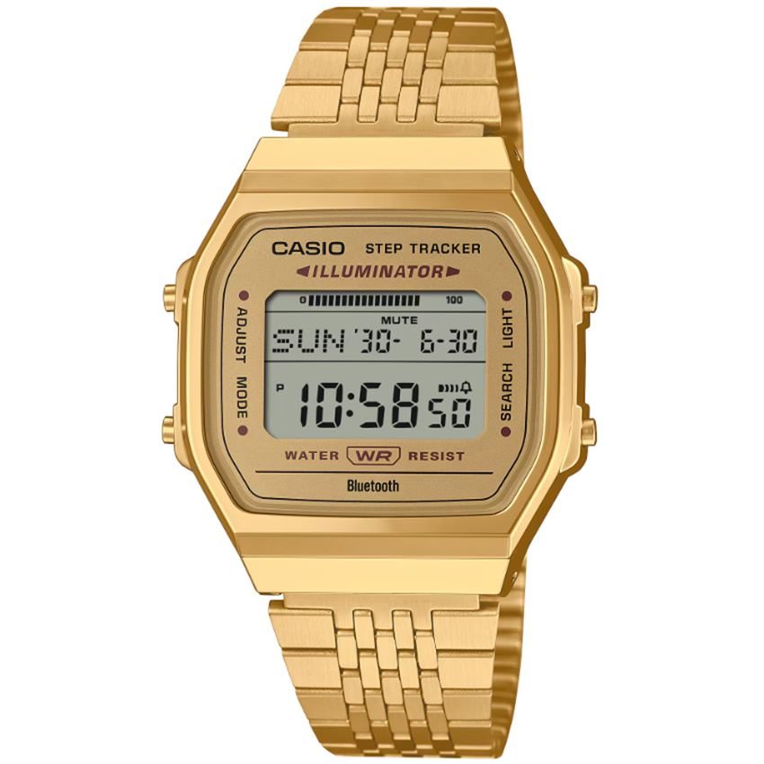 CASIO - Digitaluhr, Vintage Iconic, 38.5MM, Gold