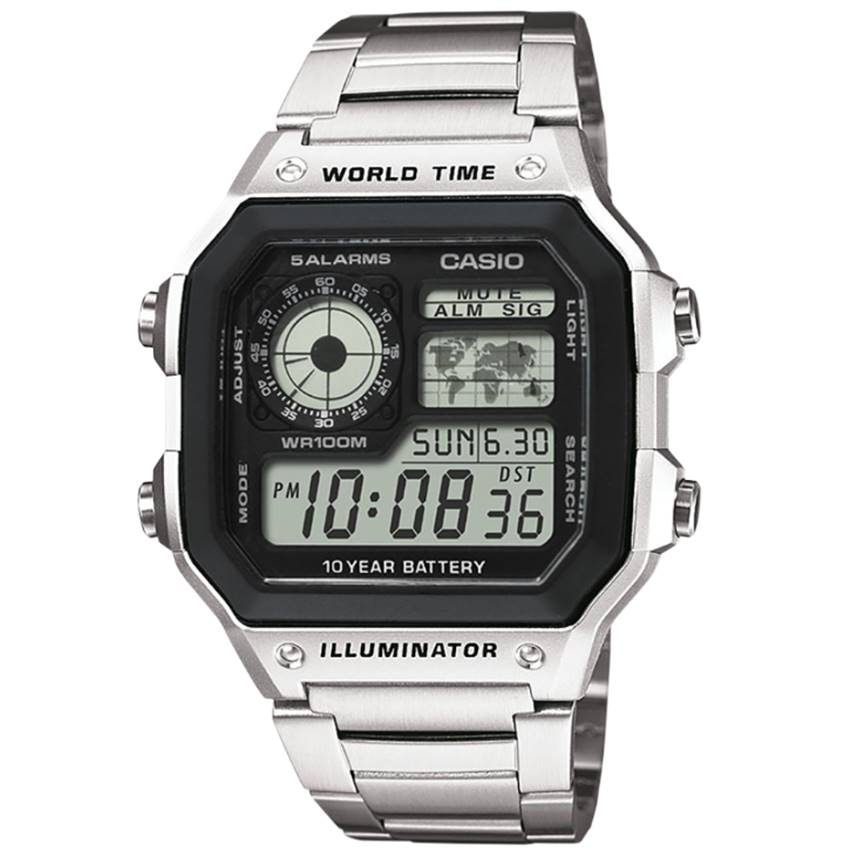 CASIO - Digitaluhr,  TIMELESS COLLECTION Men, 42mm, Silber