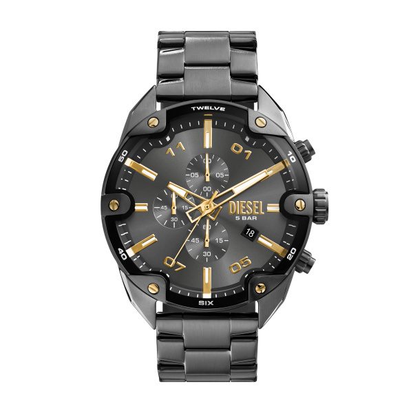 Diesel - Multifunktionsuhr, Spiked, 49mm, Black