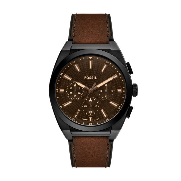 Fossil Herren Everett UHR aus Edelstahl Schwarz