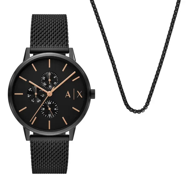Armani Exchange AX7162SET Cayde Herren Uhr & Halskette