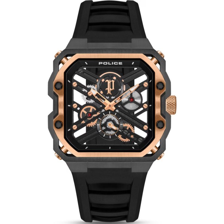 Police Uhr PEWGM0072002 – Schwarze Eleganz mit Roségold