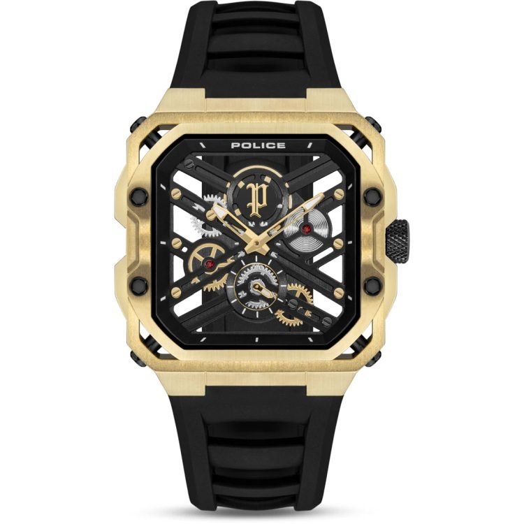 Police PEWGM0072003 Eleganz in Schwarz-Gold