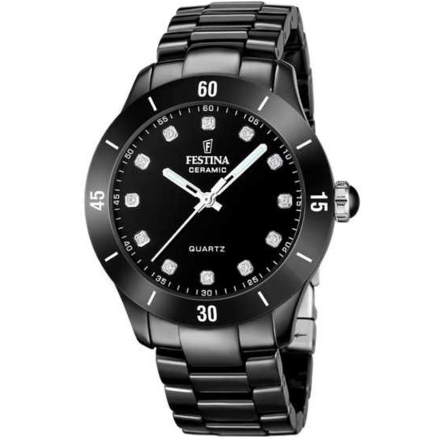 Festina - Analoguhr, Ceramic, 38mm, Black