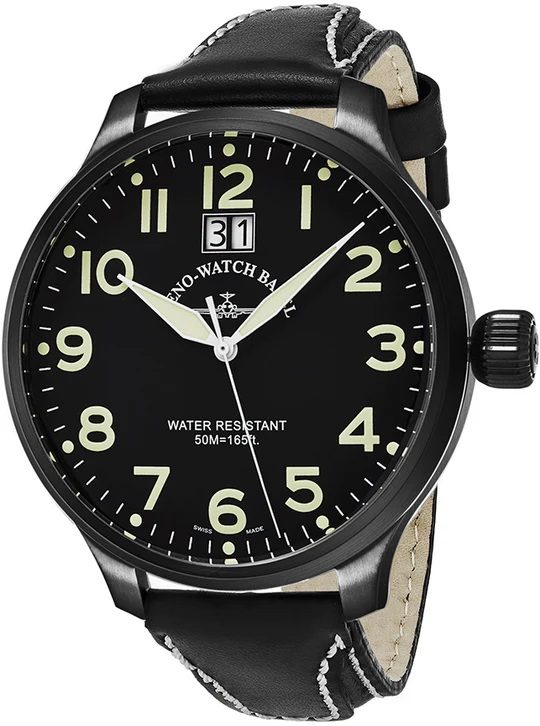 Zeno Watch Basel Super Oversized Bk Big Date 6221-7003Q-bk-a1