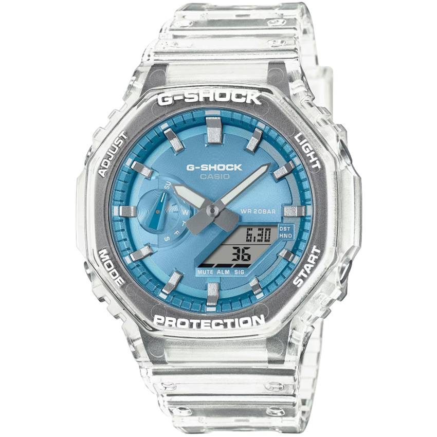 CASIO - Analoguhr, G-SHOCK Small Classic, 45mm, Transparent