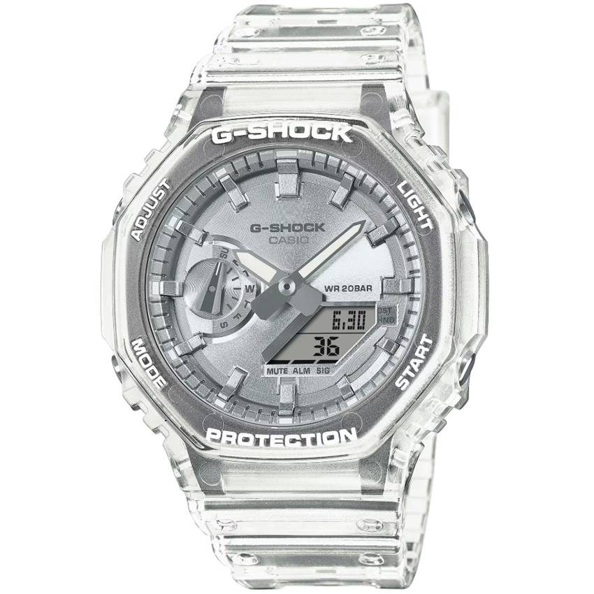 CASIO - Analoguhr, G-SHOCK Classic, 48mm, Transparent