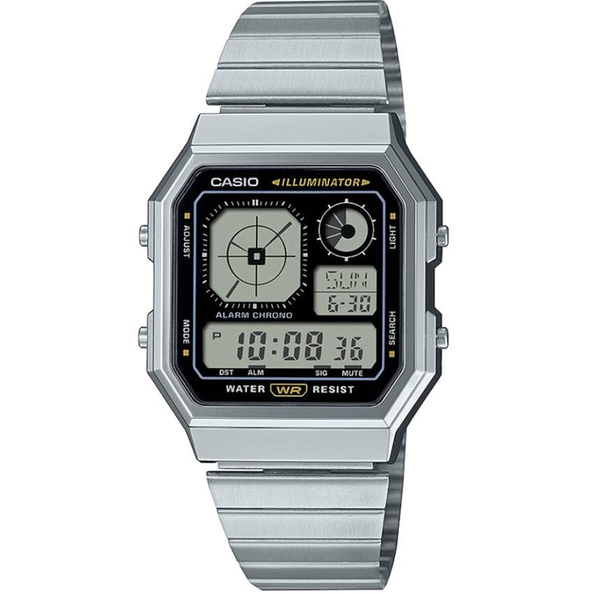 CASIO - Digitaluhr,  Vintage Collection, 40.5MM, Silber