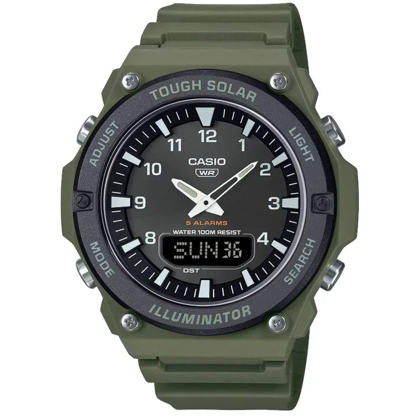 CASIO - Multifunktionsuhr,  Timeless Collection, 52mm, Grün