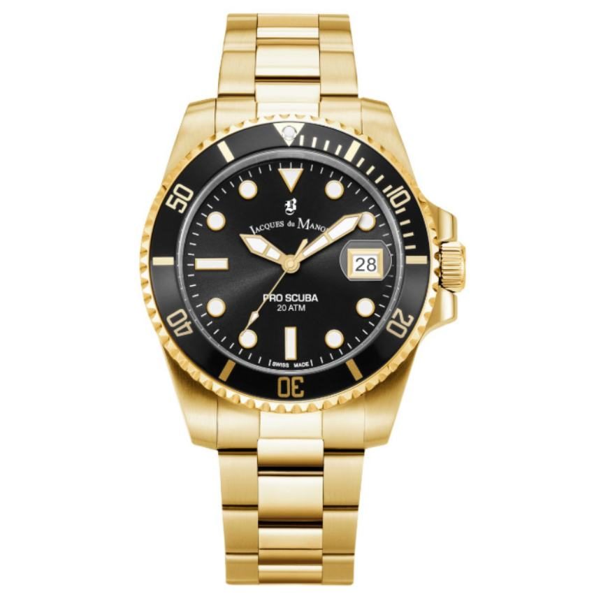 JACQUES DU MANOIR - Analoguhr, Pro Scuba 43, 43mm, Gold