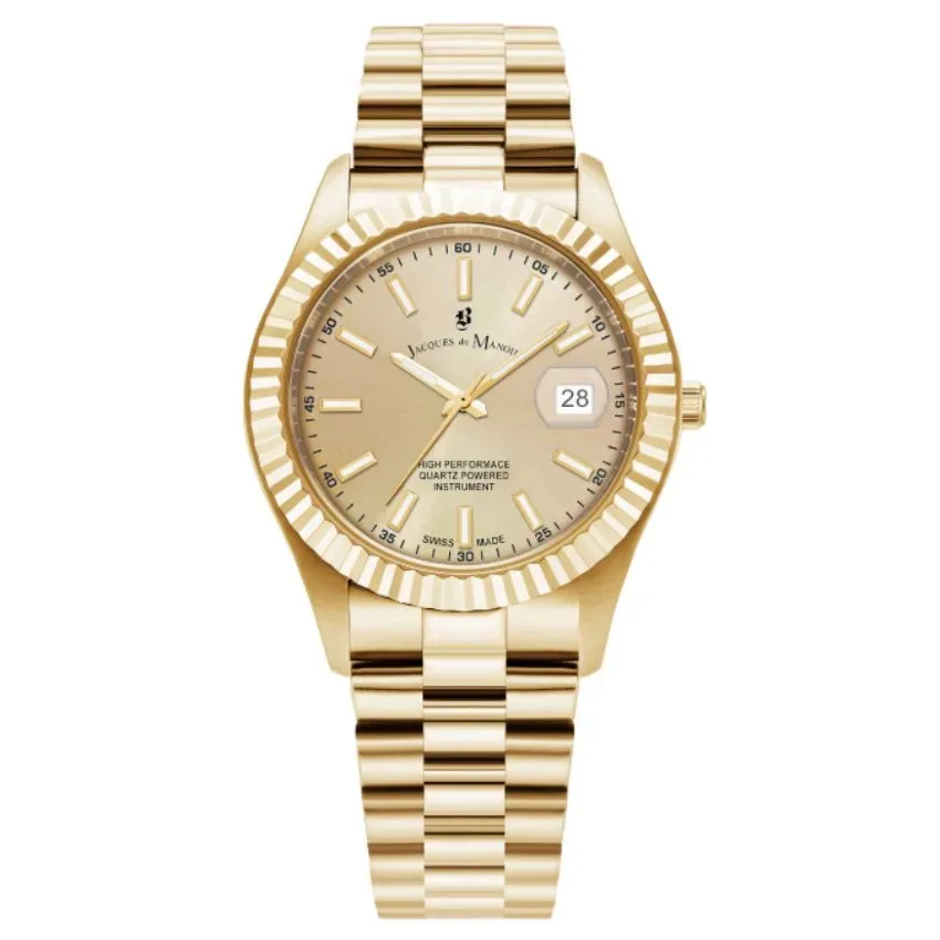 JACQUES DU MANOIR - Analoguhr, Inspiration, 40mm, Gold