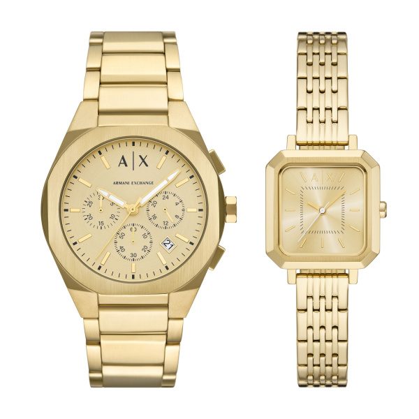 Armani Exchange AX7171SET Uhren-Set Das perfekte Duo für SIE & IHN