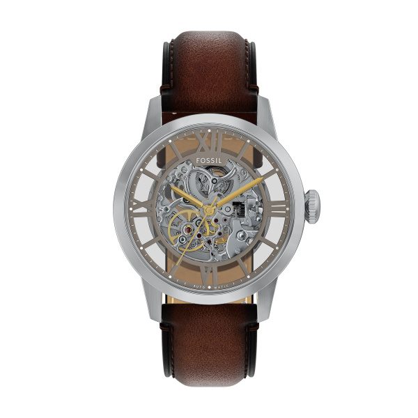 Fossil - Automatikuhr, Townsman, 44mm, Braun