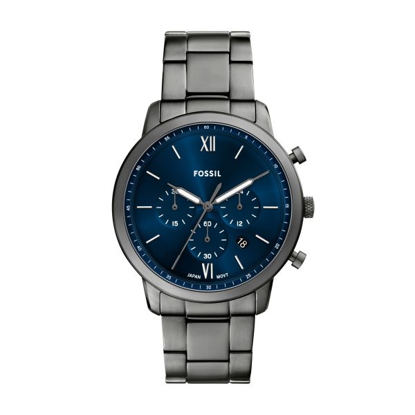 Fossil - Chronograph Uhr, Neutra, 44mm, Grau