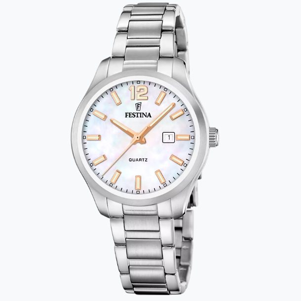 Festina - Analoguhr, Acero Clasico, 34mm, Silber