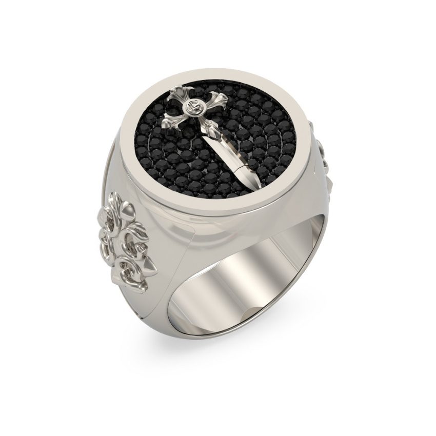 Guess - Ring, Rebel Knight, 66, Grau