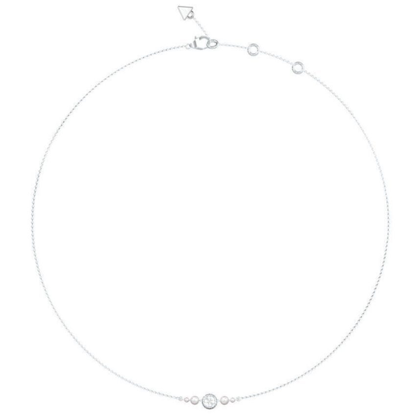 Guess - Halskette, Tiny Pearly, 40.5CM, Silber