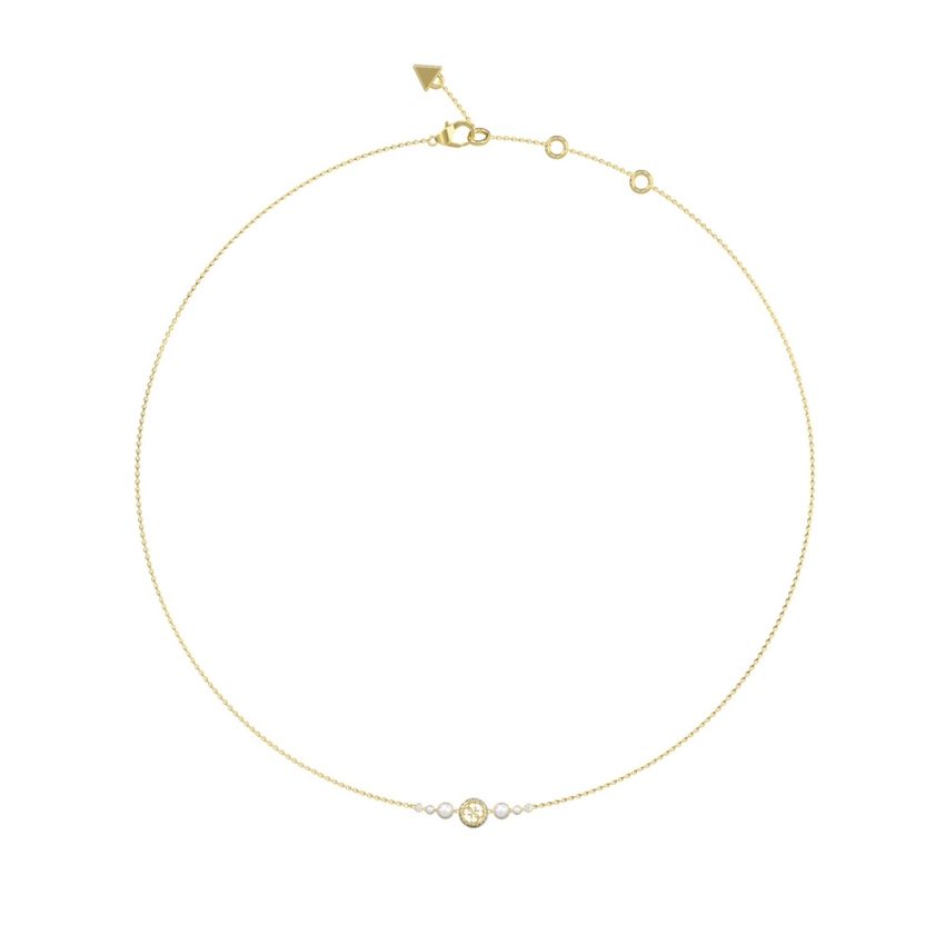 Guess - Halskette, Tiny Pearly, 40.5CM, Gold