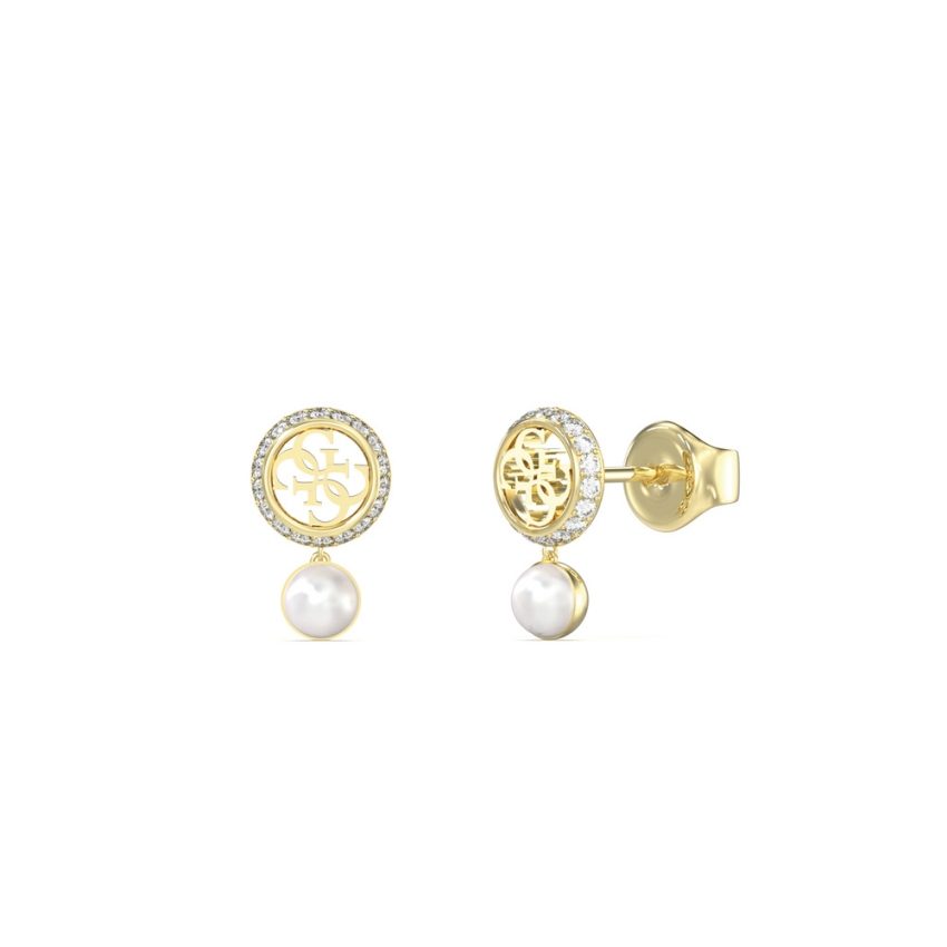 Guess - Ohrringe, Tiny Pearly, 15mm, Gold