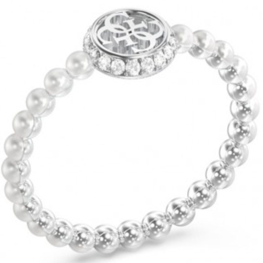 Guess - Ring, Tiny Pearly, 56, Silber