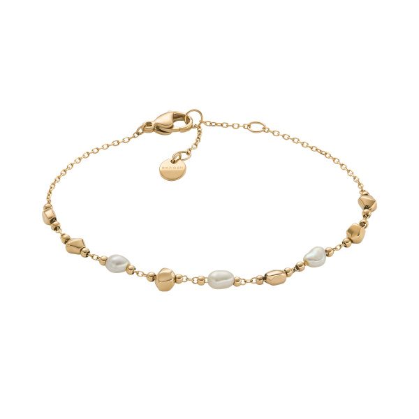 Elegantes Skagen Armband SKJ1880710 – Vergoldet mit Süßwasserperlen .