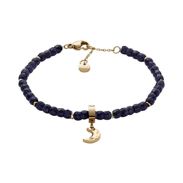 Skagen SKJ1890710 Armband – Schwarze Steine & Gold-Mond