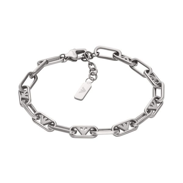 Emporio Armani Herren Armband EGS3249040 – Edelstahl Gliederarmband