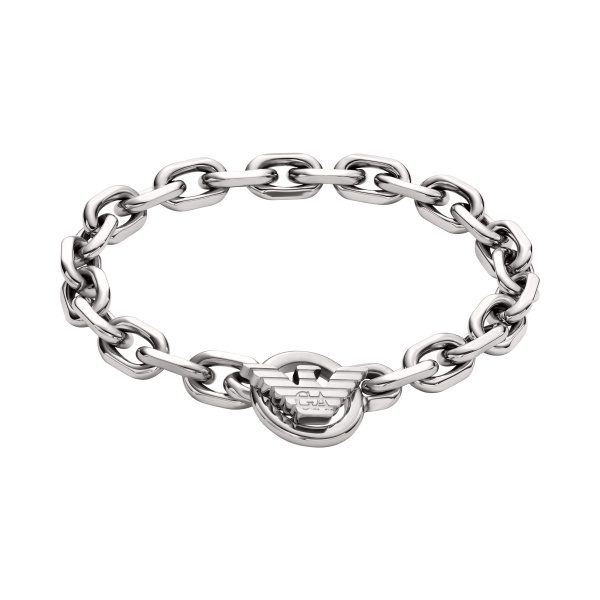 Emporio Armani Herren Armband EGS3236040 . Edelstahl Kette Silber .