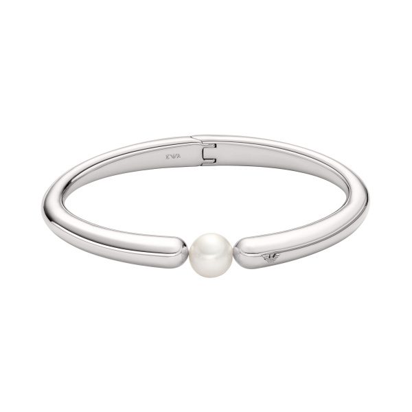 Emporio Armani Damen Armreif EGS3256040 . Silber mit Eleganter Perle