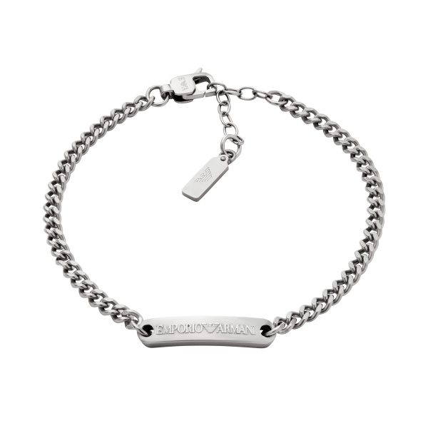 Emporio Armani Herren Armband EGS3189040 – Edelstahl Silber