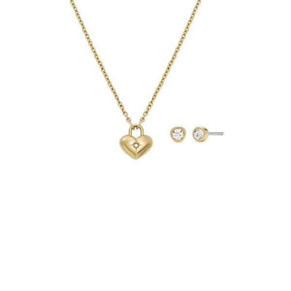 Fossil - Schmuckset, Ellis, One Size, Goldfarben