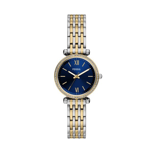 Fossil - Analoguhr, Carlie, 28mm, Zweifarbig