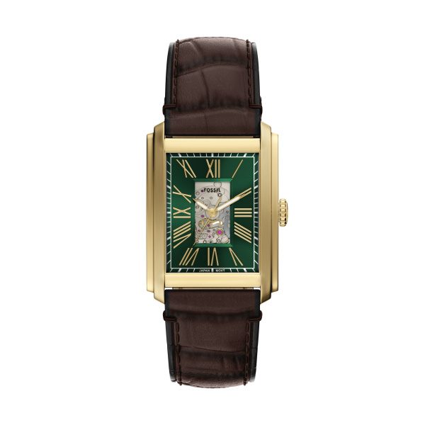 Fossil Herren Uhr ME3271 – Eleganz trifft auf Mechanik im rechteckigen Design