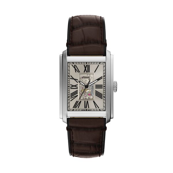 Fossil - Automatikuhr, Carraway, 42mm, Braun