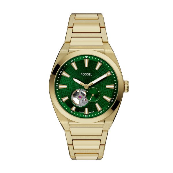 Fossil - Automatikuhr, Everett, 42mm, Gold