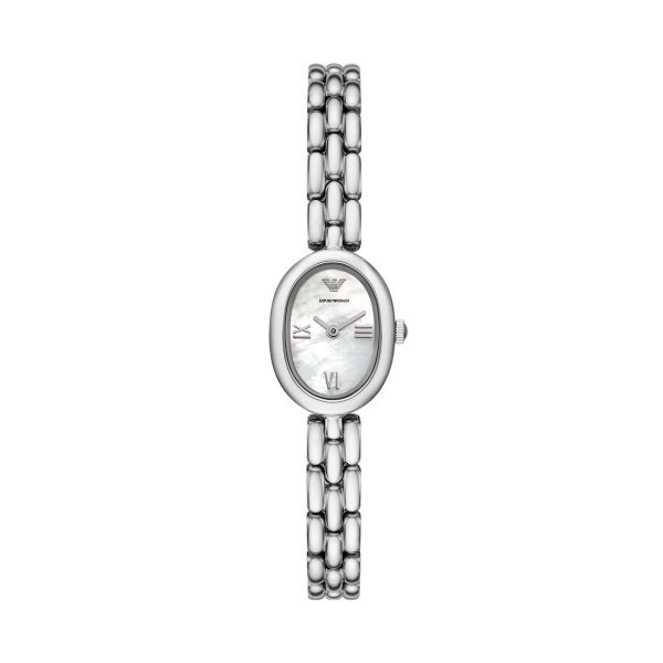 Emporio Armani AR11720 Damen Uhr – Eleganz in Edelstahl mit Perlmutt-Zifferblatt