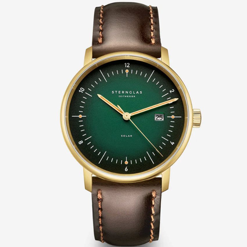 Sternglas - Analoguhr, Naos Solar, 38mm, Braun