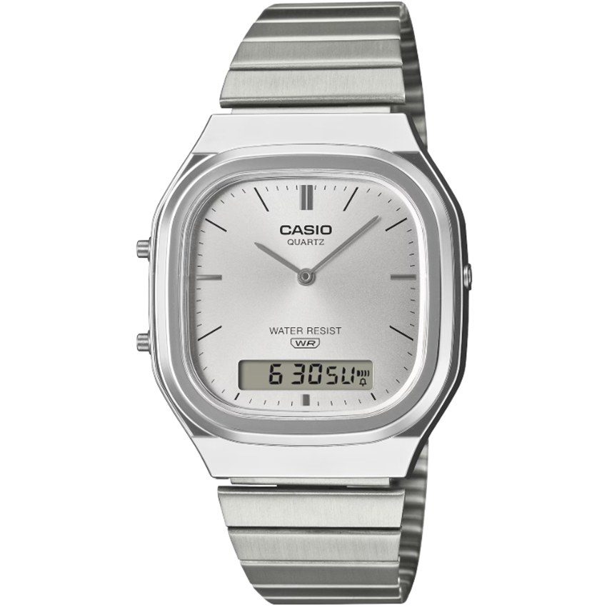 CASIO - Multifunktionsuhr, Vintage Collection, 40mm, Silber