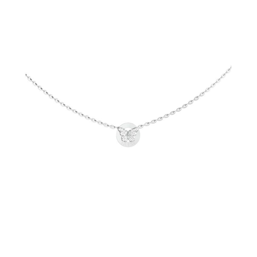 Guess - Halskette, Borboleta, 45.5CM, Silber