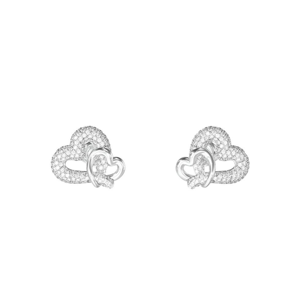 Guess - Ohrringe, Love Bites, One Size, Silber
