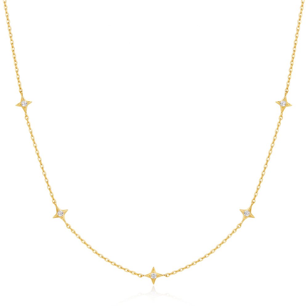ANIA HAIE - Halskette, Dusk Divas, 38+7.5CM, Goldfarben
