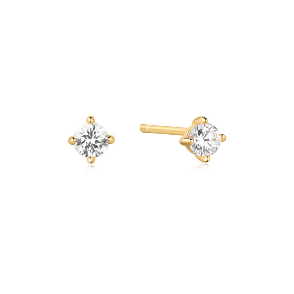 ANIA HAIE - Ohrstecker, Heart Hunter, 4mm, Gold