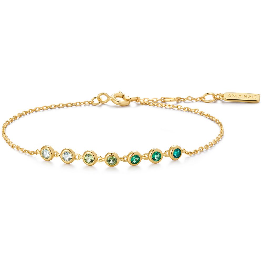 ANIA HAIE - Armband, Ripple Joy, 16.5+2CM, Goldfarben